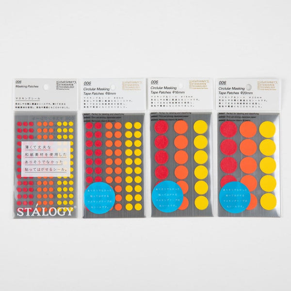 Stalogy Masking Dots NEON stickers – Japan Stationery